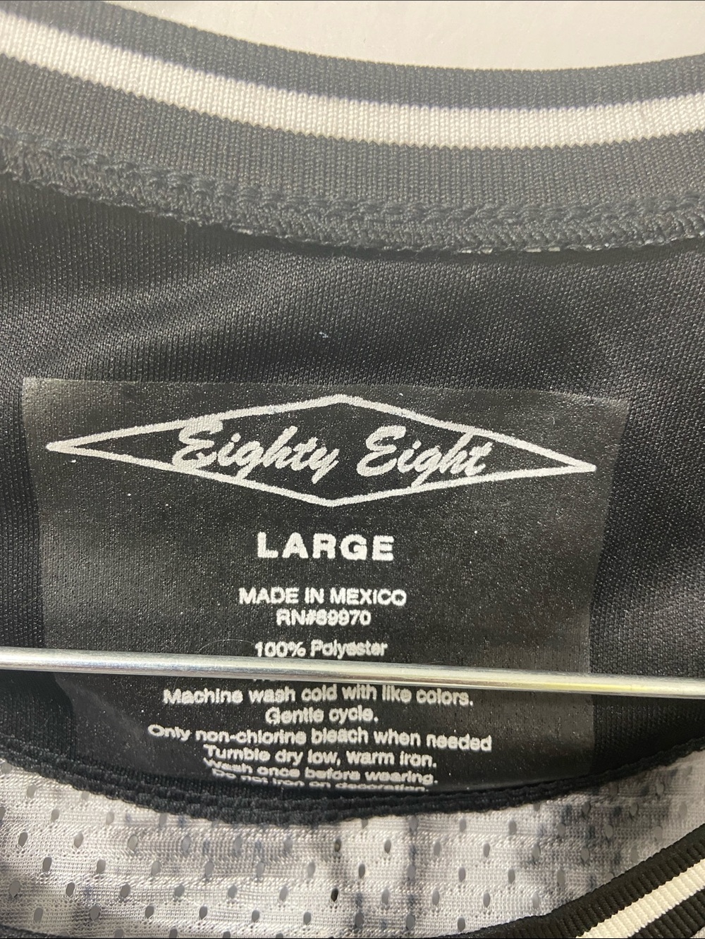 Eighty Eight Black & White Tie-Dye Mesh Graphic sleeveless T-Shirt Size- Large. - Picture 11 of 11